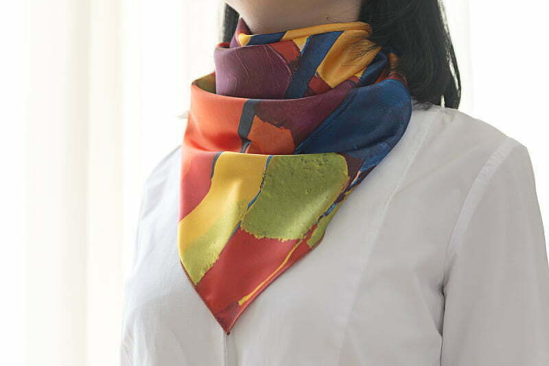 ՇաSquare neck scarf "Autumn Alley" - img. 2