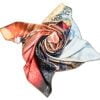 Silk scarf “Variation with shell on themes by Pinturicchio and Raphael”